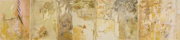 "site" 2011 oil on polyester canvas 177x776
